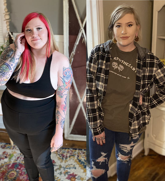 Jericha's weight loss transformation