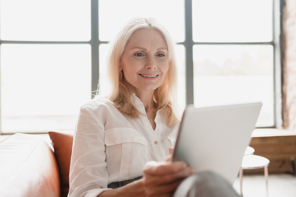 woman during a telehealth visit